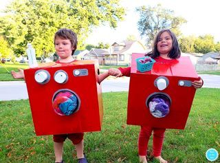 „Amazon Boxtume“ skalbyklės ir džiovyklės Helovino kostiumas