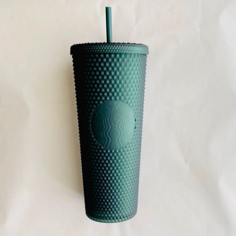 Starbucks 2022 naujos žiemos kolekcijos žalias dygliuotas puodelis